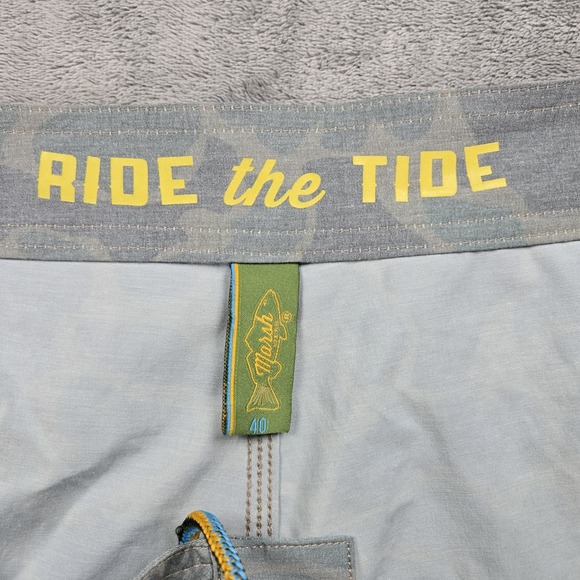 Marsh Wear Shorts Mens 40 Camouflage Board Shorts Linerless Fishing Drawstring - Picture 3 of 8